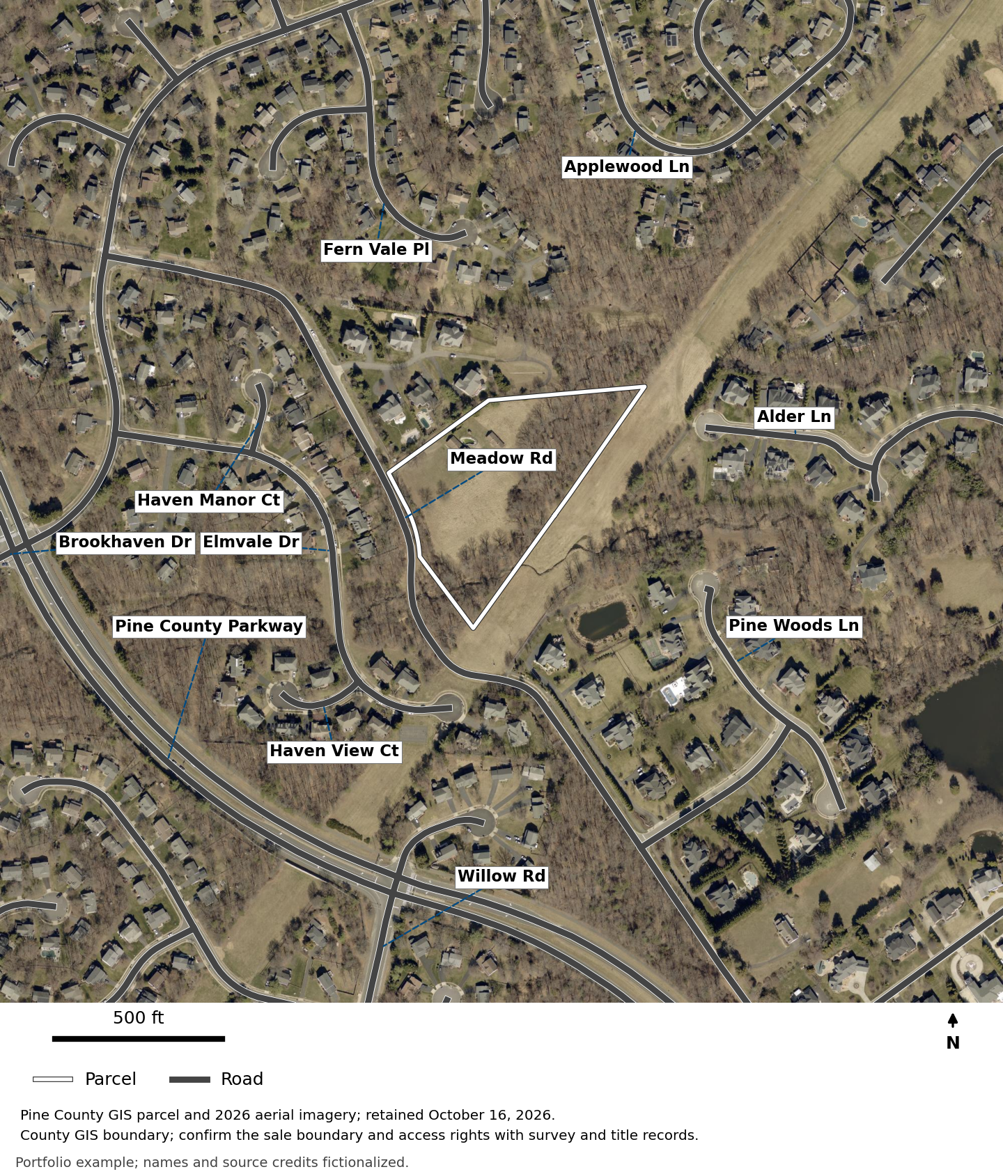 Oak Hollow: Property in its surroundings