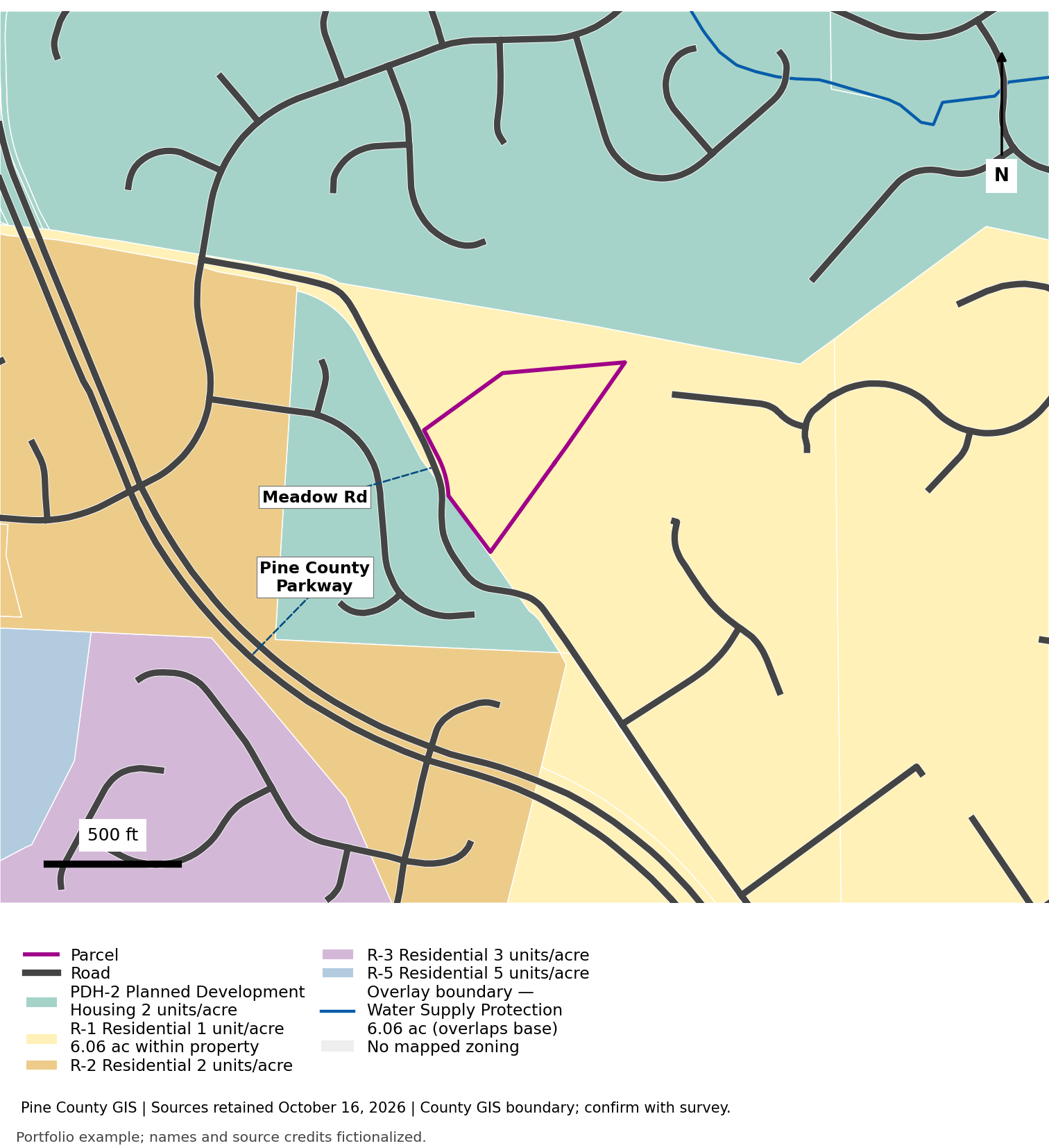 Oak Hollow: Zoning and water-supply protection overlay