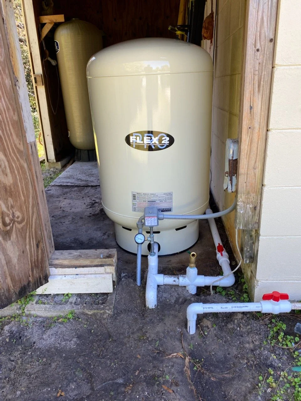 Pressure tank and valves on a pump system - Pump Repair Services, Orlando FL