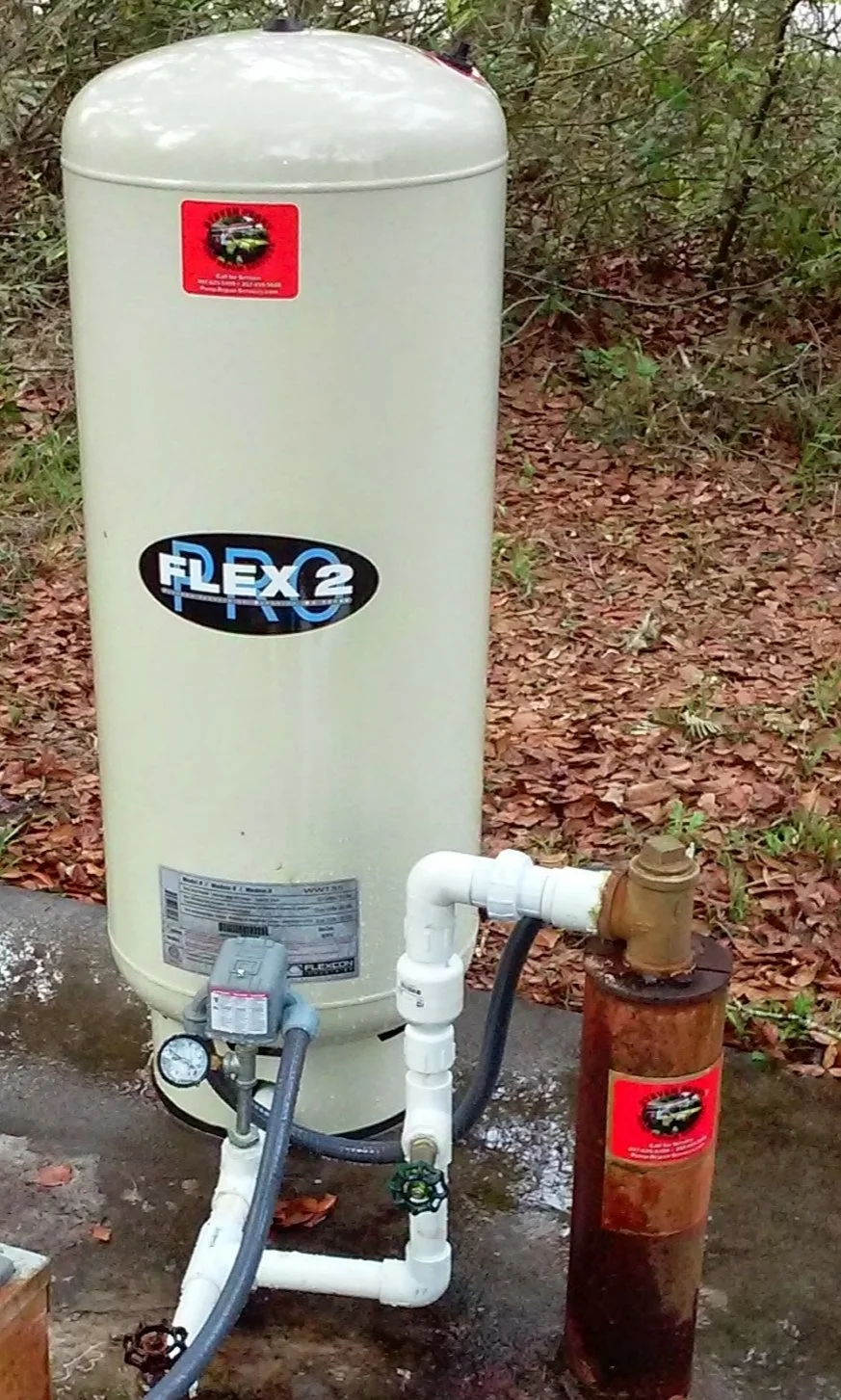 Flexcon pressure tank on a centrifugal setup - Pump Repair Services, Orlando FL