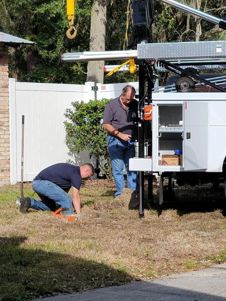 Technician working from the service truck - Pump Repair Services, Orlando FL