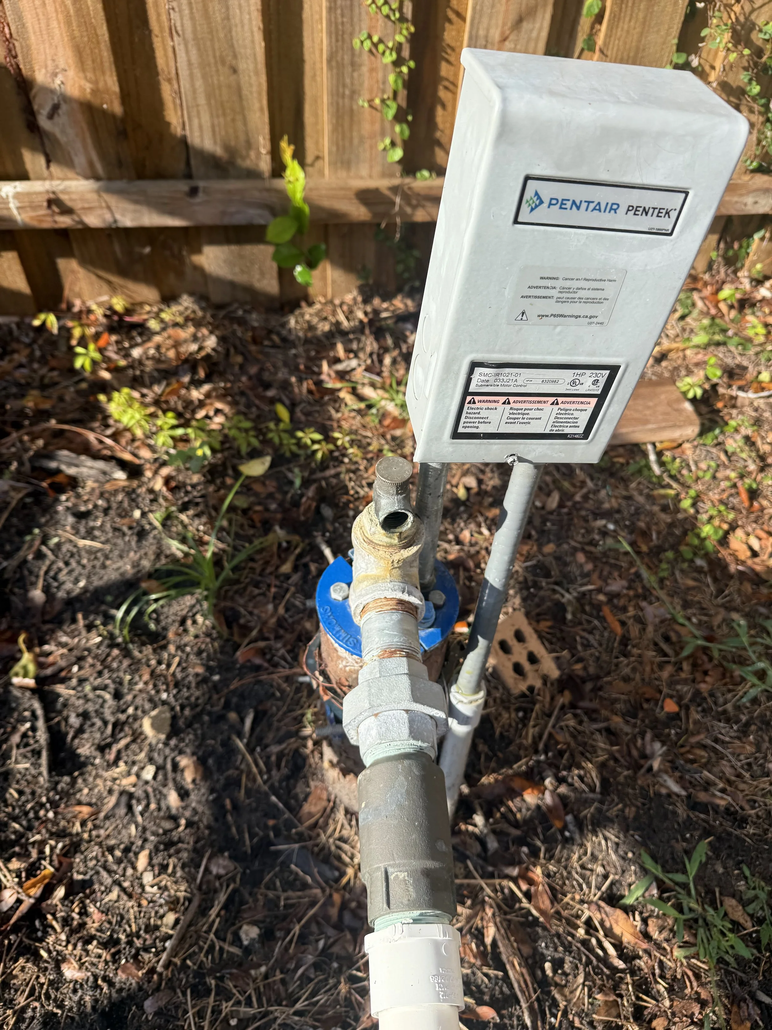 Well head fitting on an irrigation system - Pump Repair Services, Orlando FL
