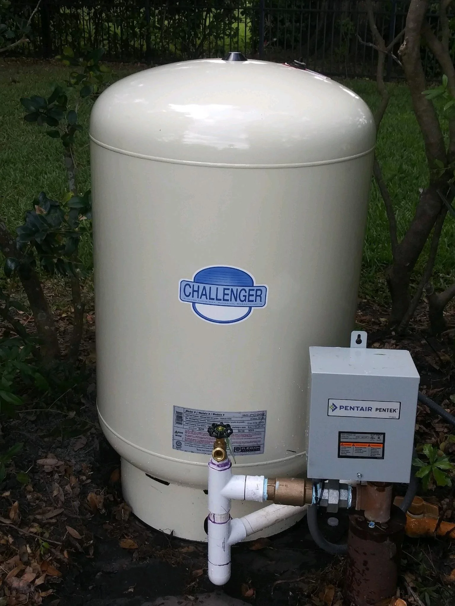 Pressure tank with control box - Pump Repair Services, Orlando FL