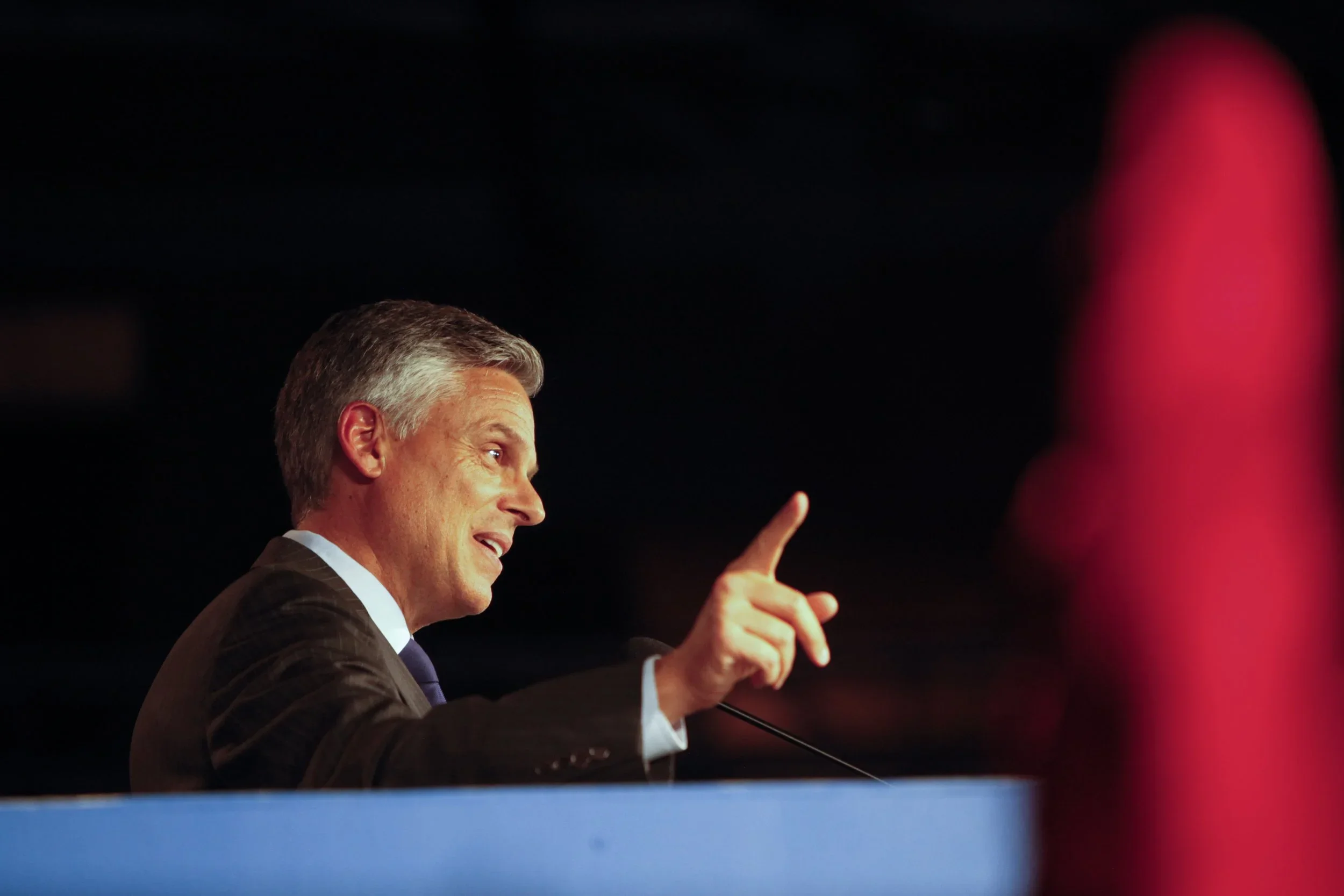 Jon Huntsman and Herman Cain at Mock Convention