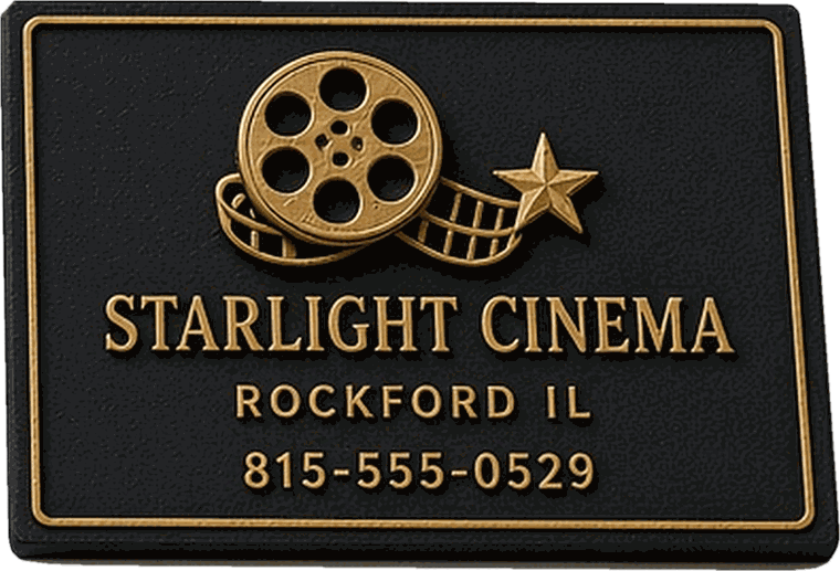 Example magnet card: Starlight Cinema