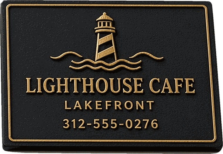 Example magnet card: Lighthouse Cafe