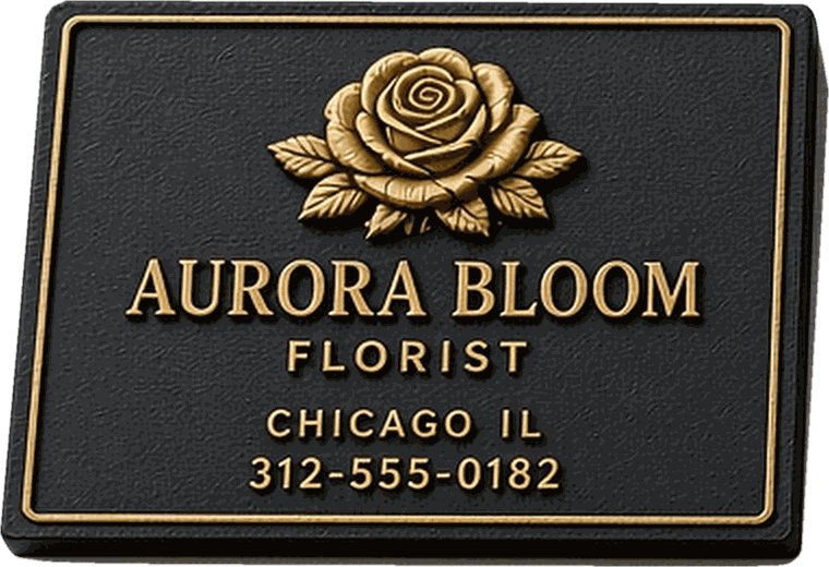 Example magnet card: Aurora Bloom Florist