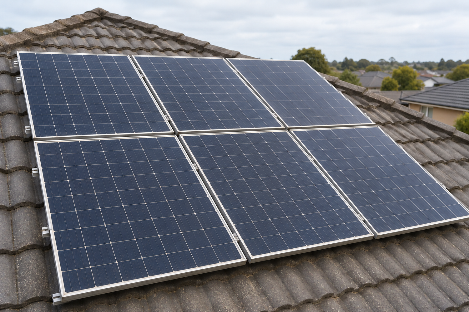 AI-generated illustration: Solar panel cleaning after cleaning