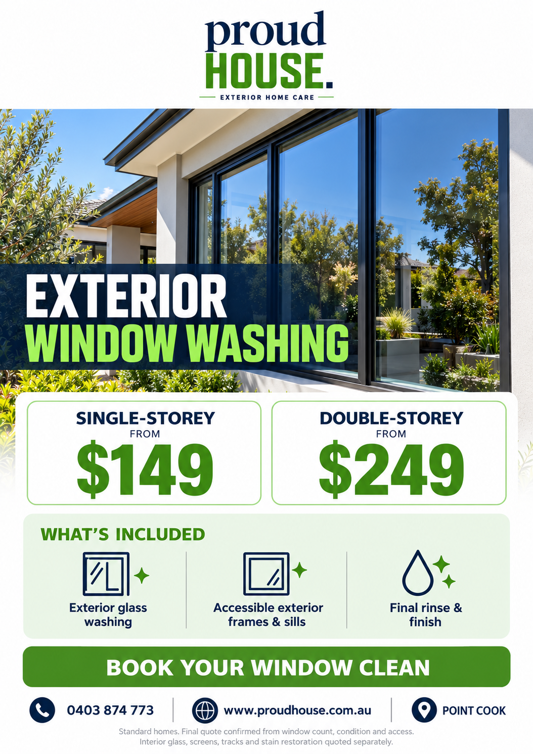 Exterior windows service illustration