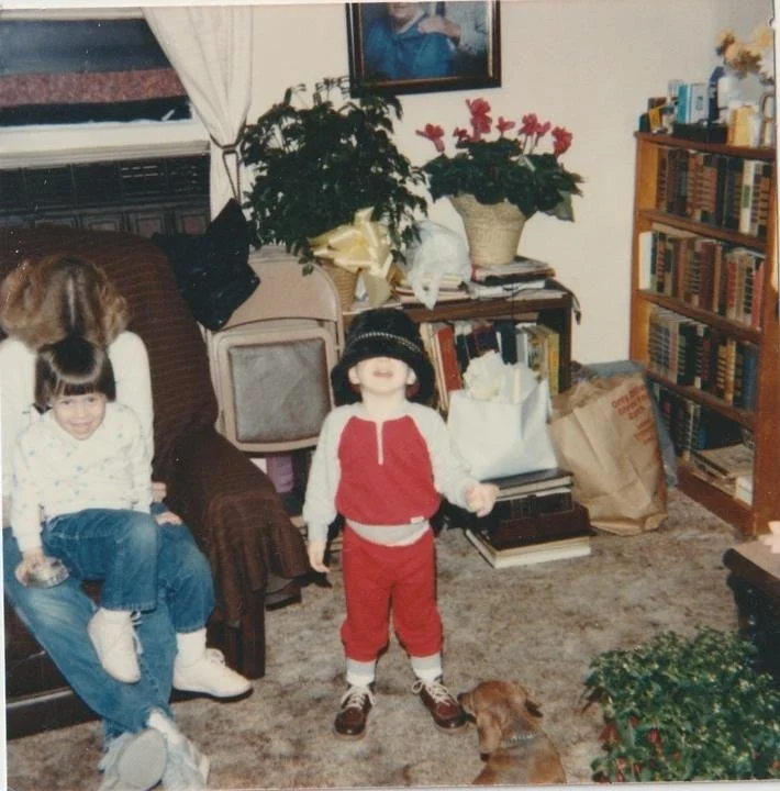 The same family and living room, a few seconds later