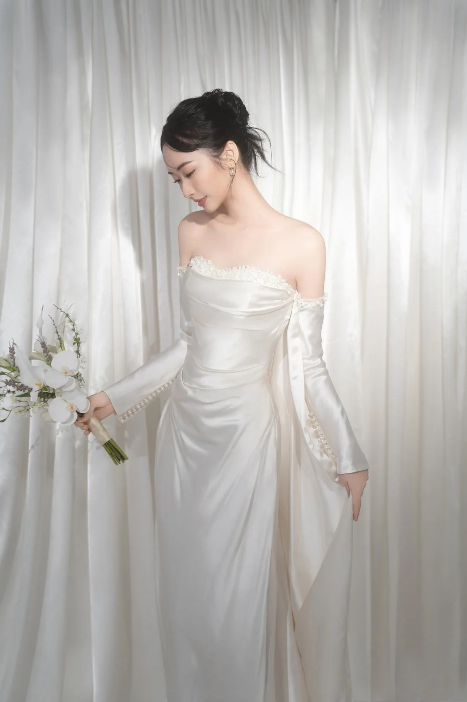 白幔與夕陽｜白幔婚紗照｜Sophia Studio 台北婚紗攝影