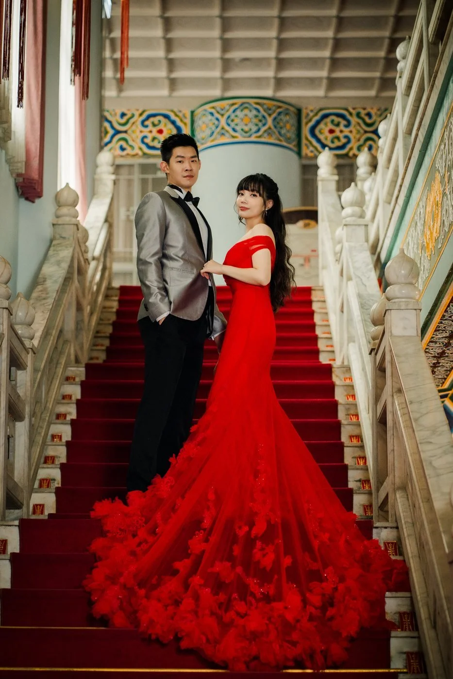 陽明山婚紗照｜紅階梯的告白｜Sophia Studio 台北婚紗攝影