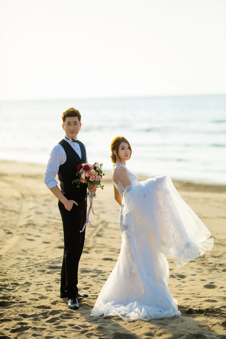 淡水婚紗照｜樹林的逆光｜Sophia Studio 台北婚紗攝影