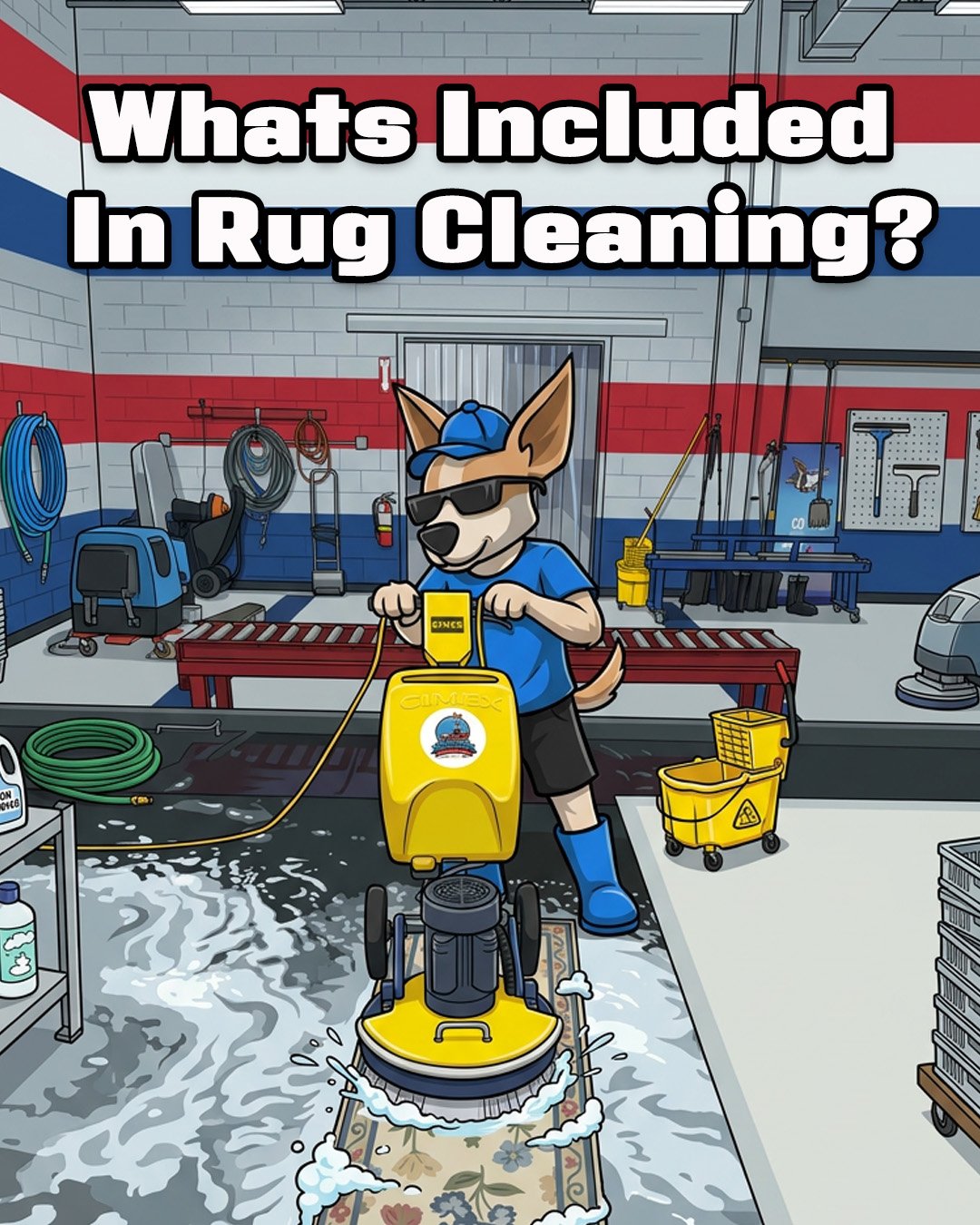 Whats Included In Rug Cleaning — illustrated social graphic