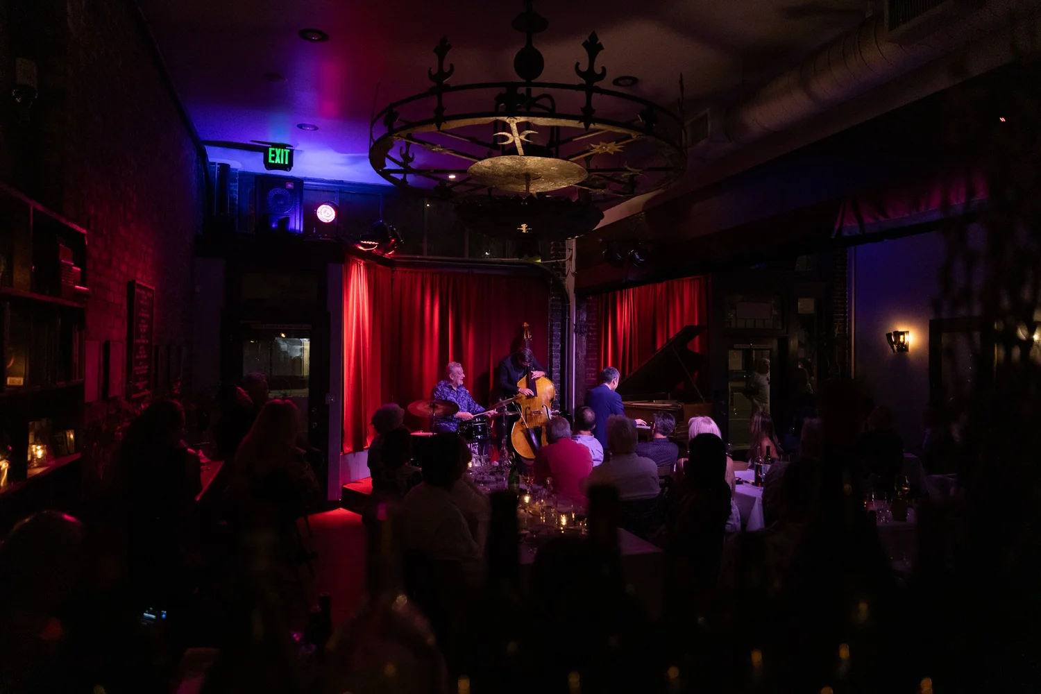 A full room watching live jazz at Bacchus