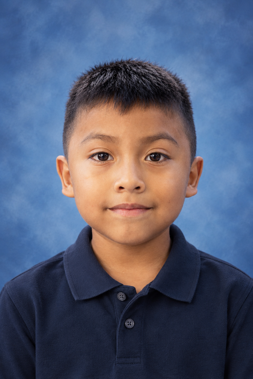 A Boston student looking at the camera