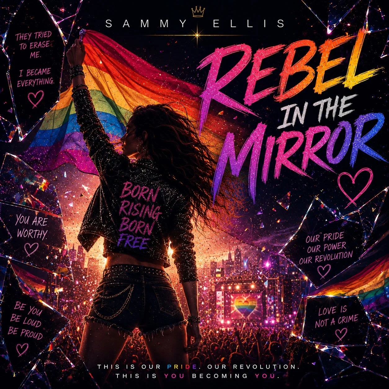 Rebel in the Mirror single cover artwork by Sammy Ellis