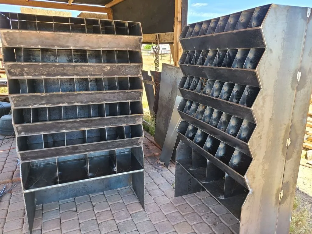 Custom welded steel storage unit