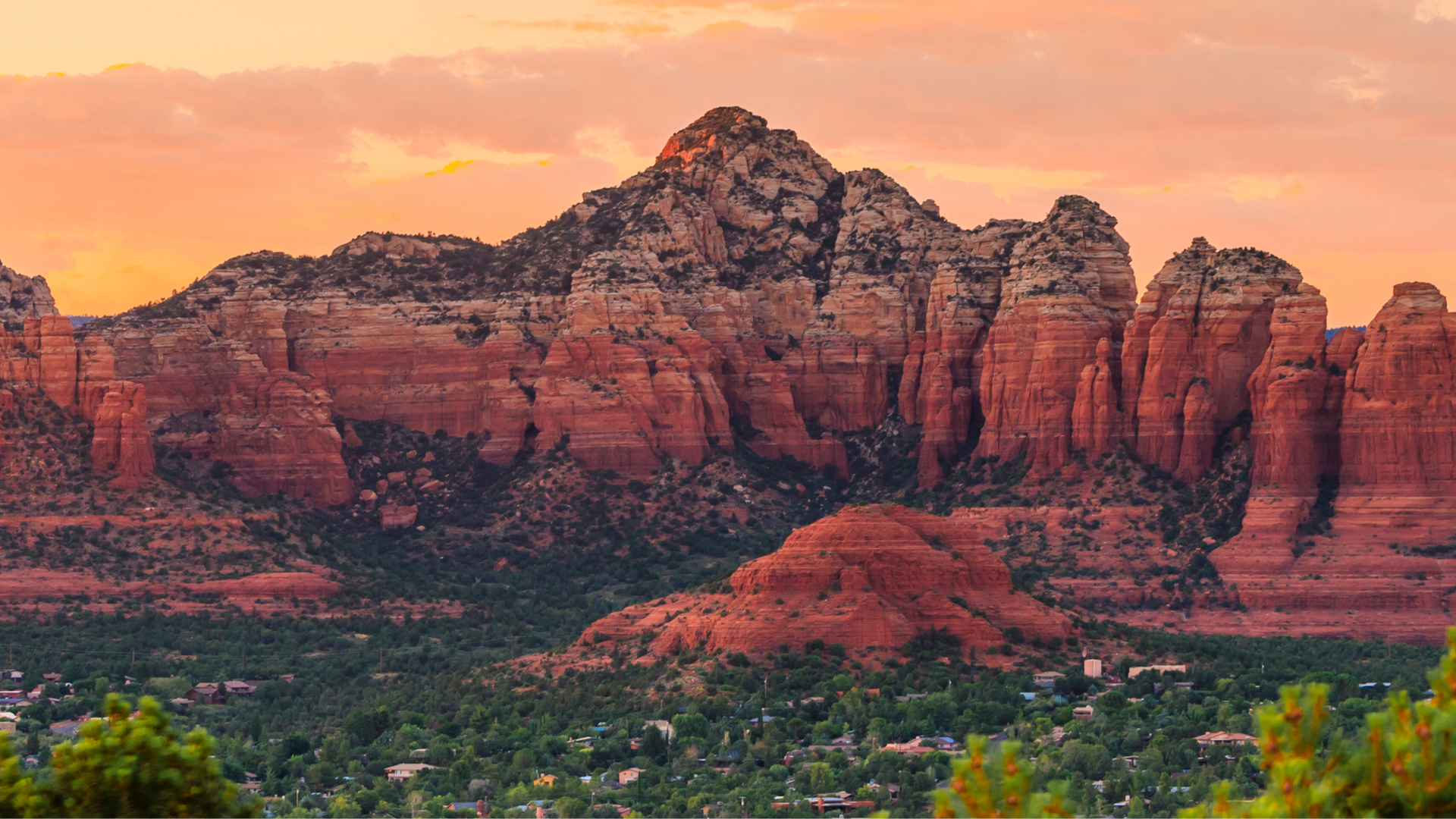 Sedona landscape at dusk