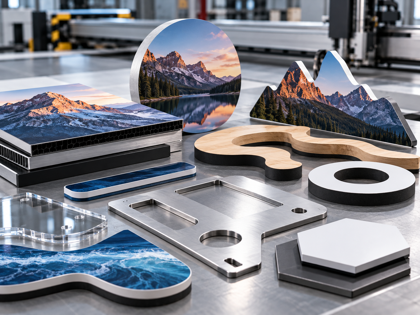 Custom cut shapes panels and dimensional components