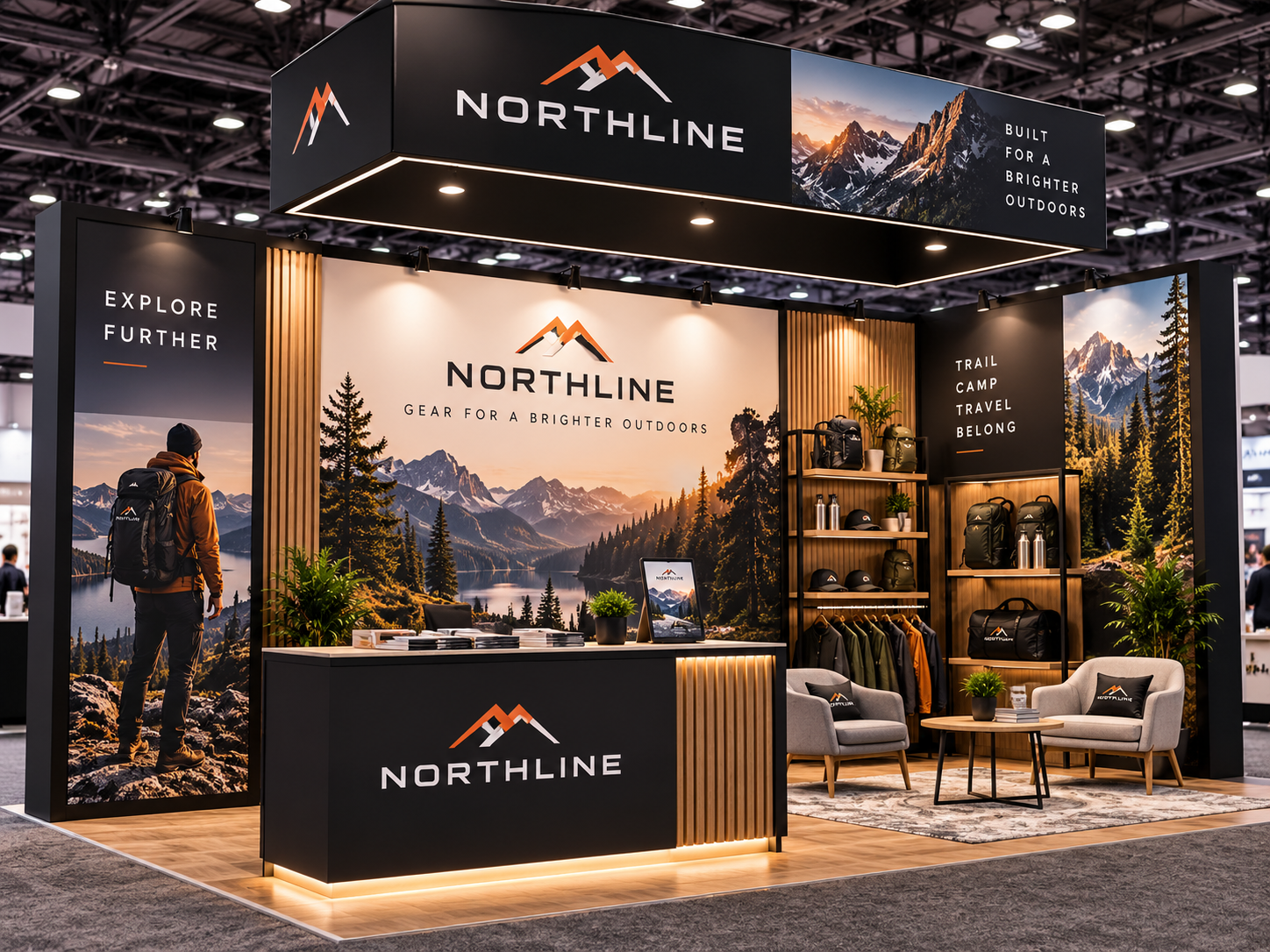 Printed and cut trade show graphics and display materials