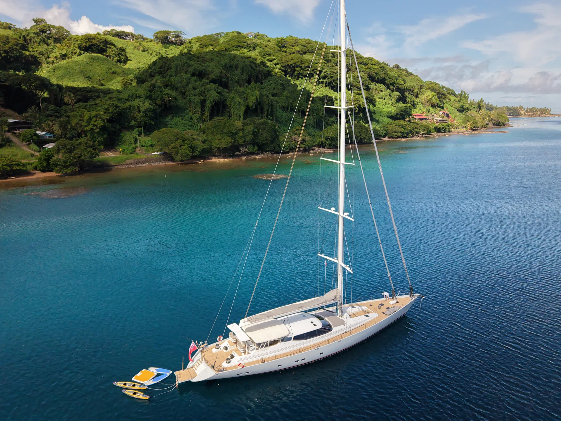 Radiance in a sheltered island anchorage