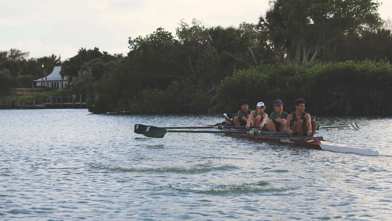 Sarasota Scullers crew on the water