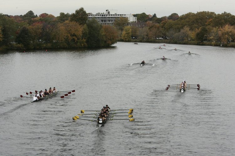 Multiple eights training on the river