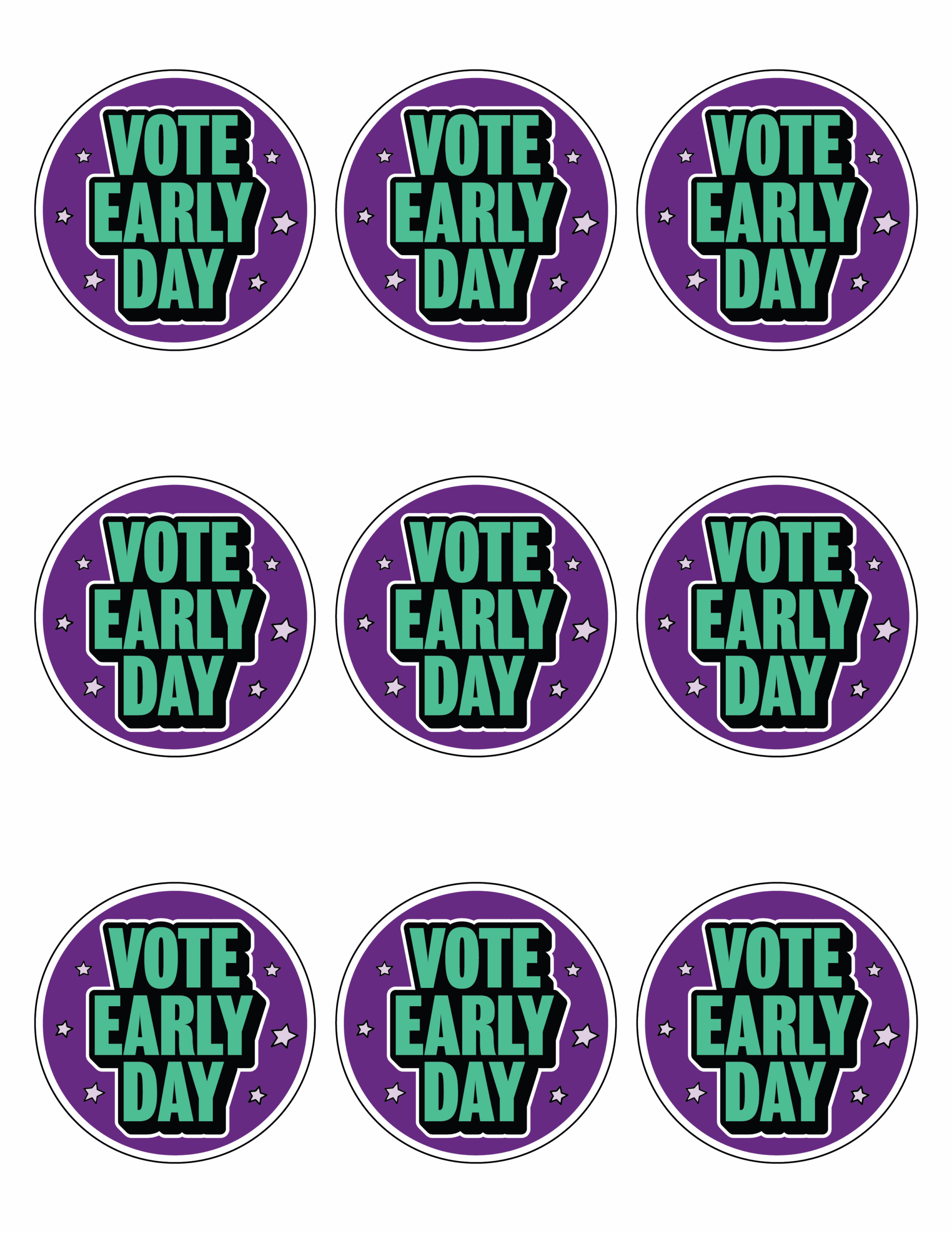 Vote Early Day Stickers