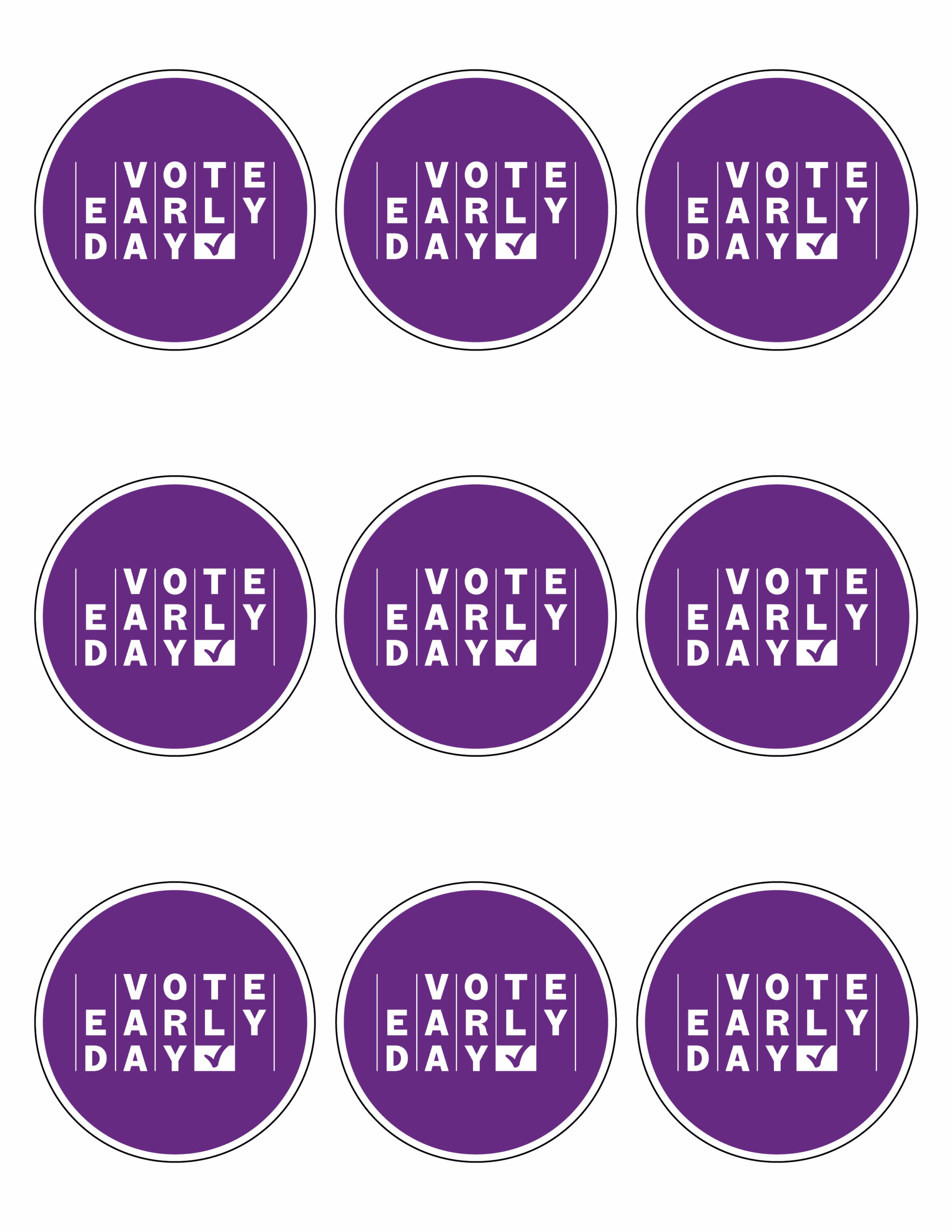 Vote Early Day Logo Stickers