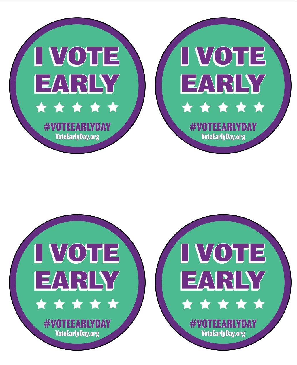 I Vote Early Stickers
