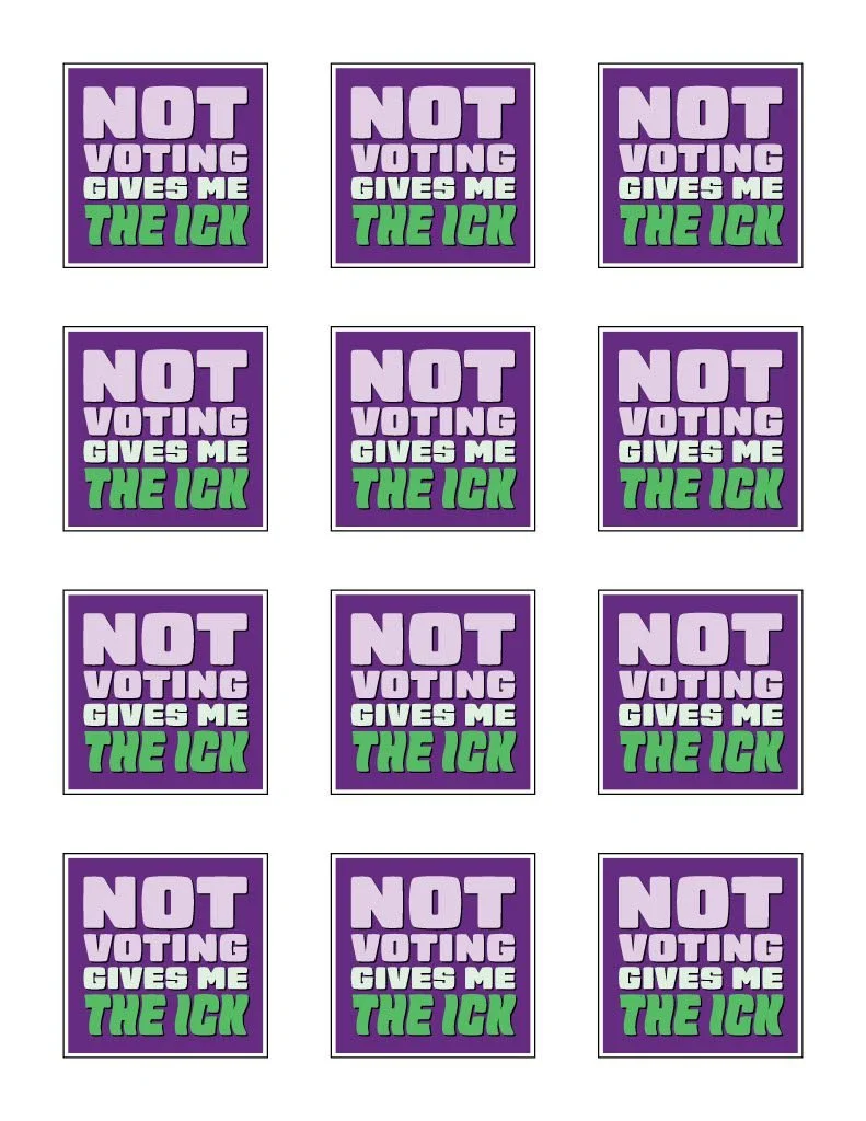 Not Voting Gives Me the Ick Stickers