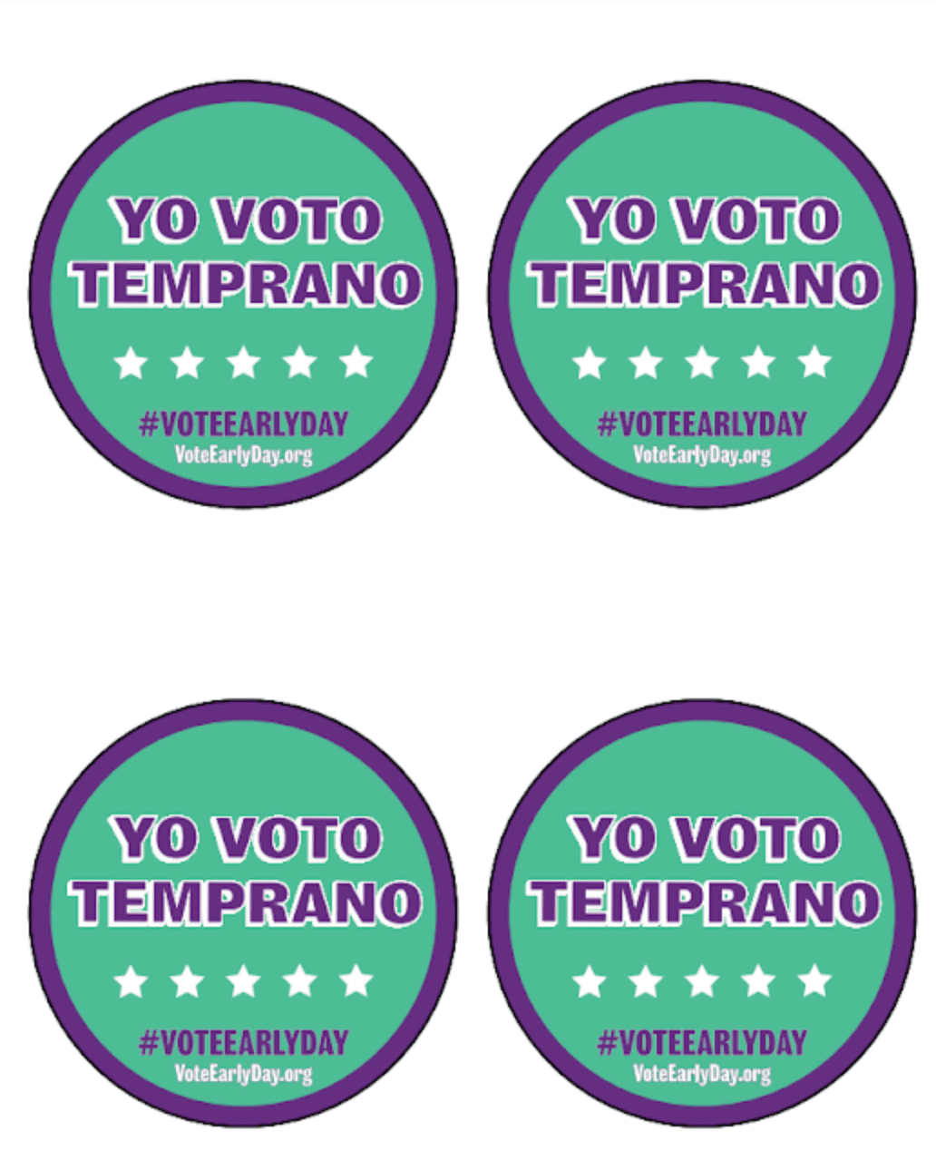 Yo Voto Temprano Pegatinas