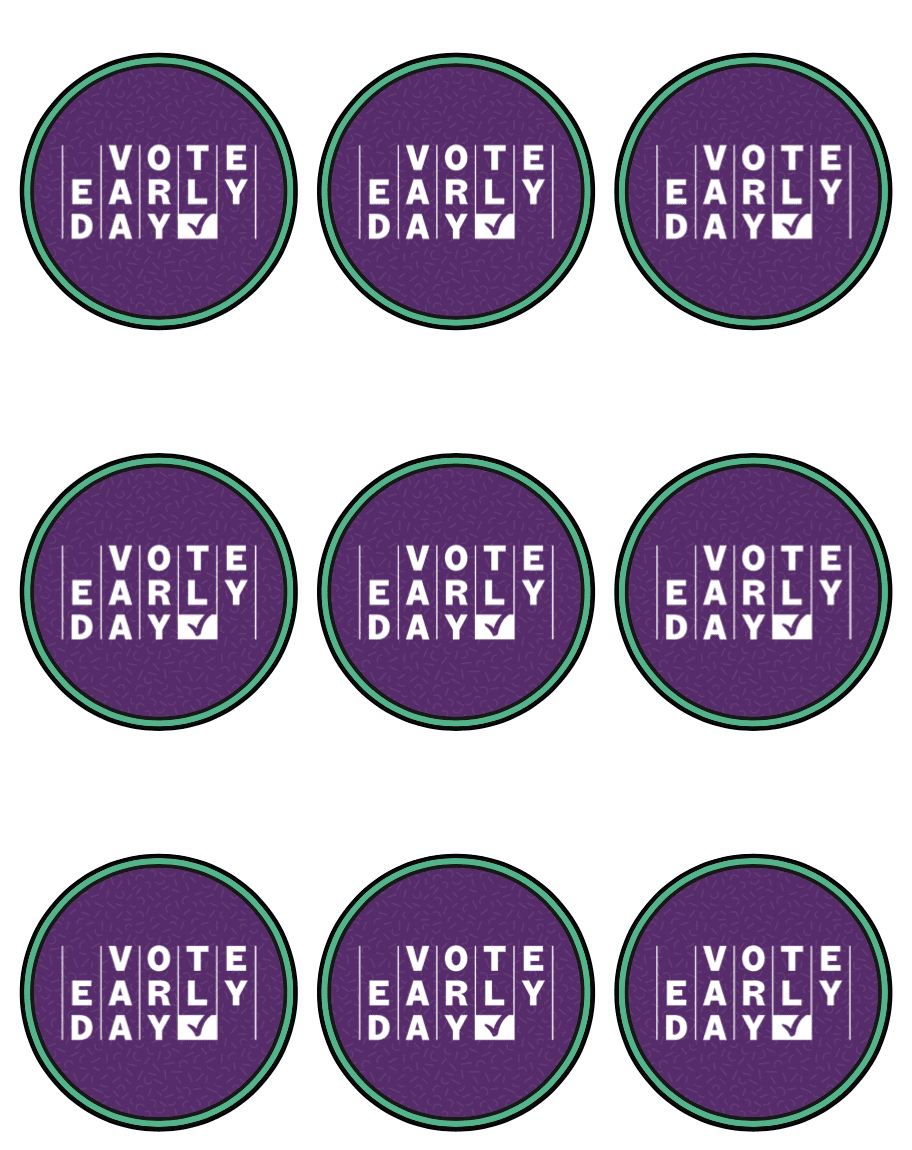 Vote Early Day Logo Stickers