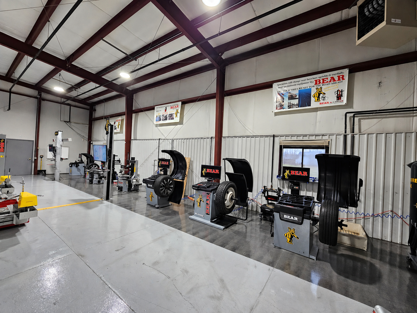 Bear equipment in a professional workshop