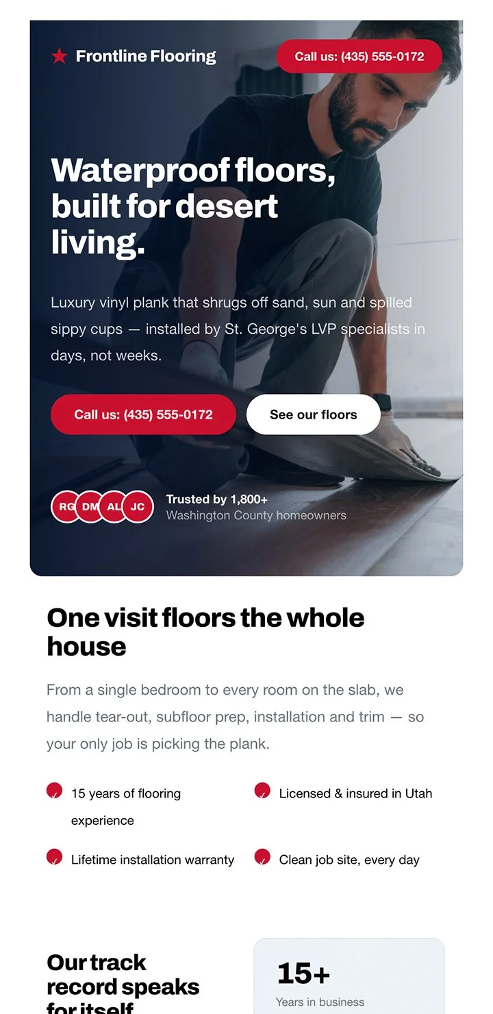 Flooring website build