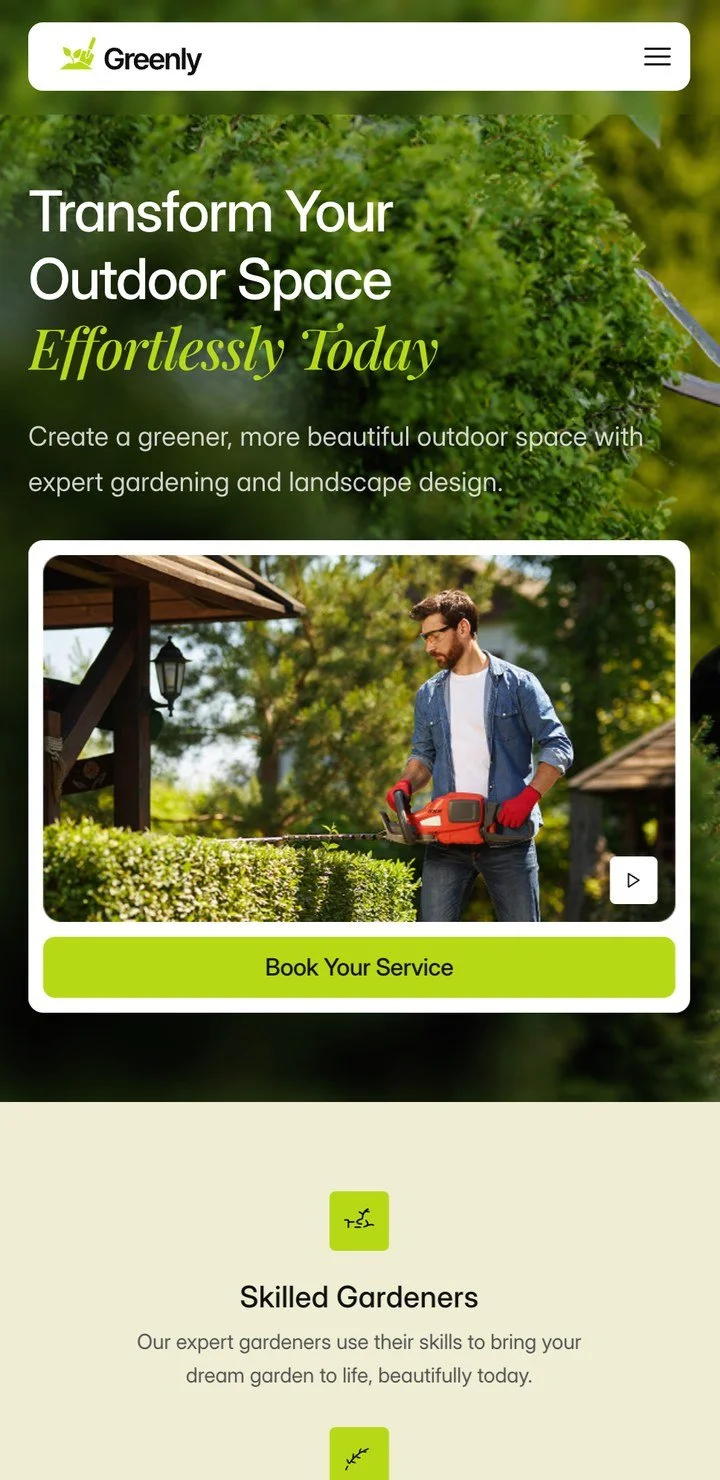 Landscaper website build