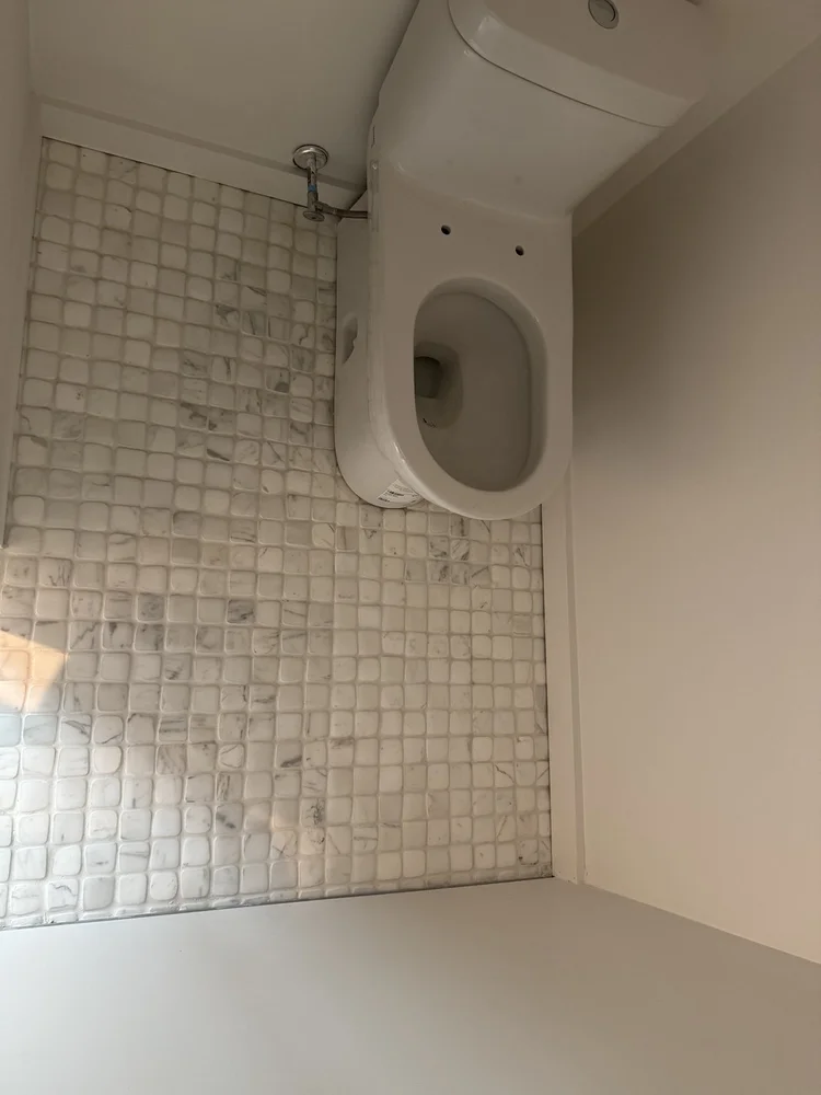 Mosaic floors and vanity details — project view.