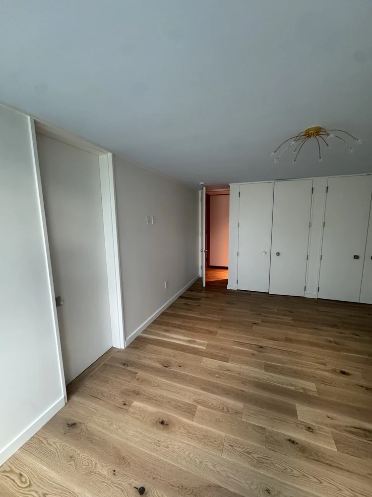 Light plank flooring — project view.