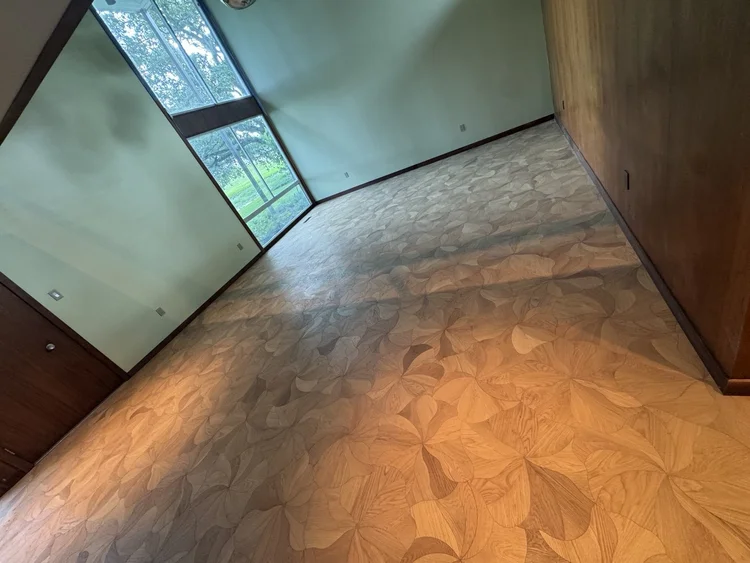 Decorative patterned flooring — project view.