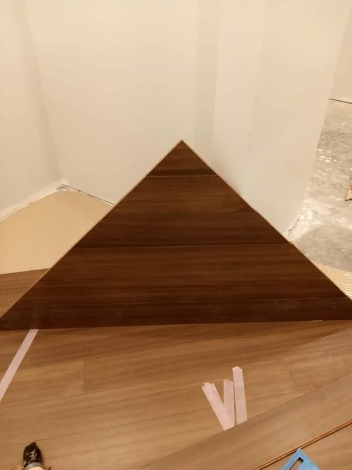 Custom stair treads — EC Construction project photograph.