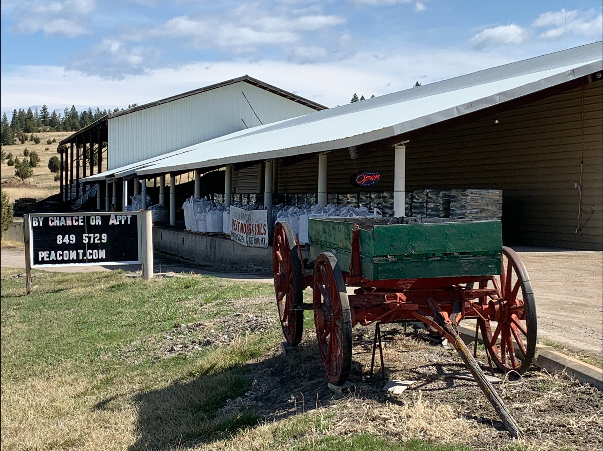 Peaco Boat and RV Storage facility in Big Arm, Montana