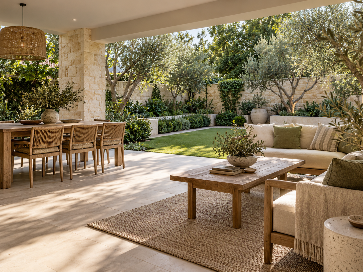 Illustrative Perth residential verandah and courtyard