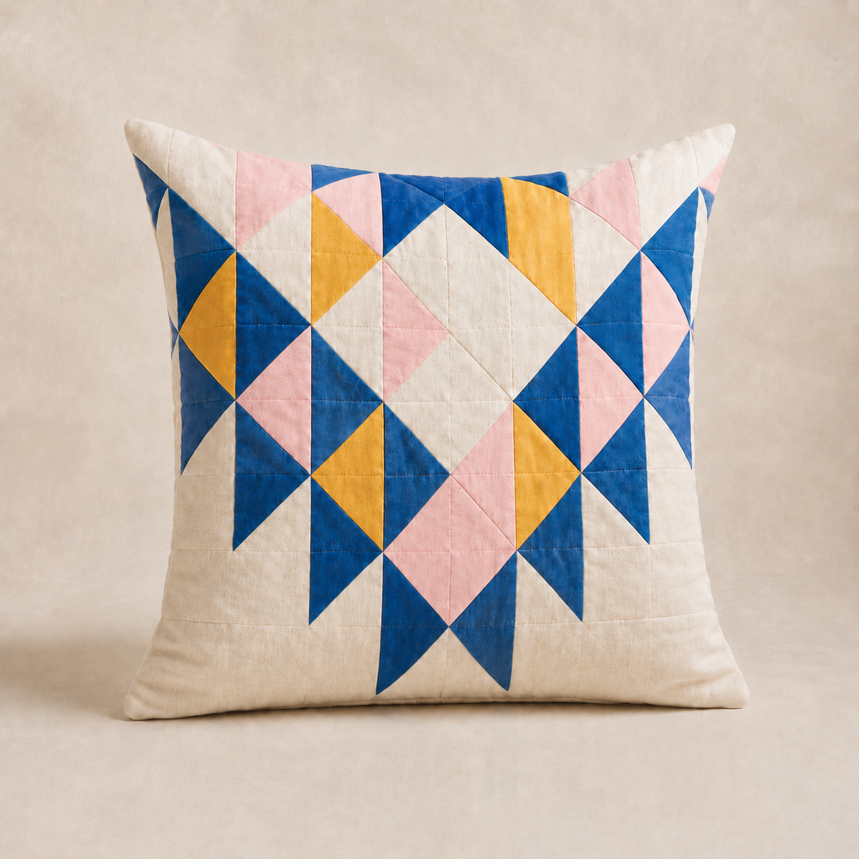 Hand-painted quilted pillow