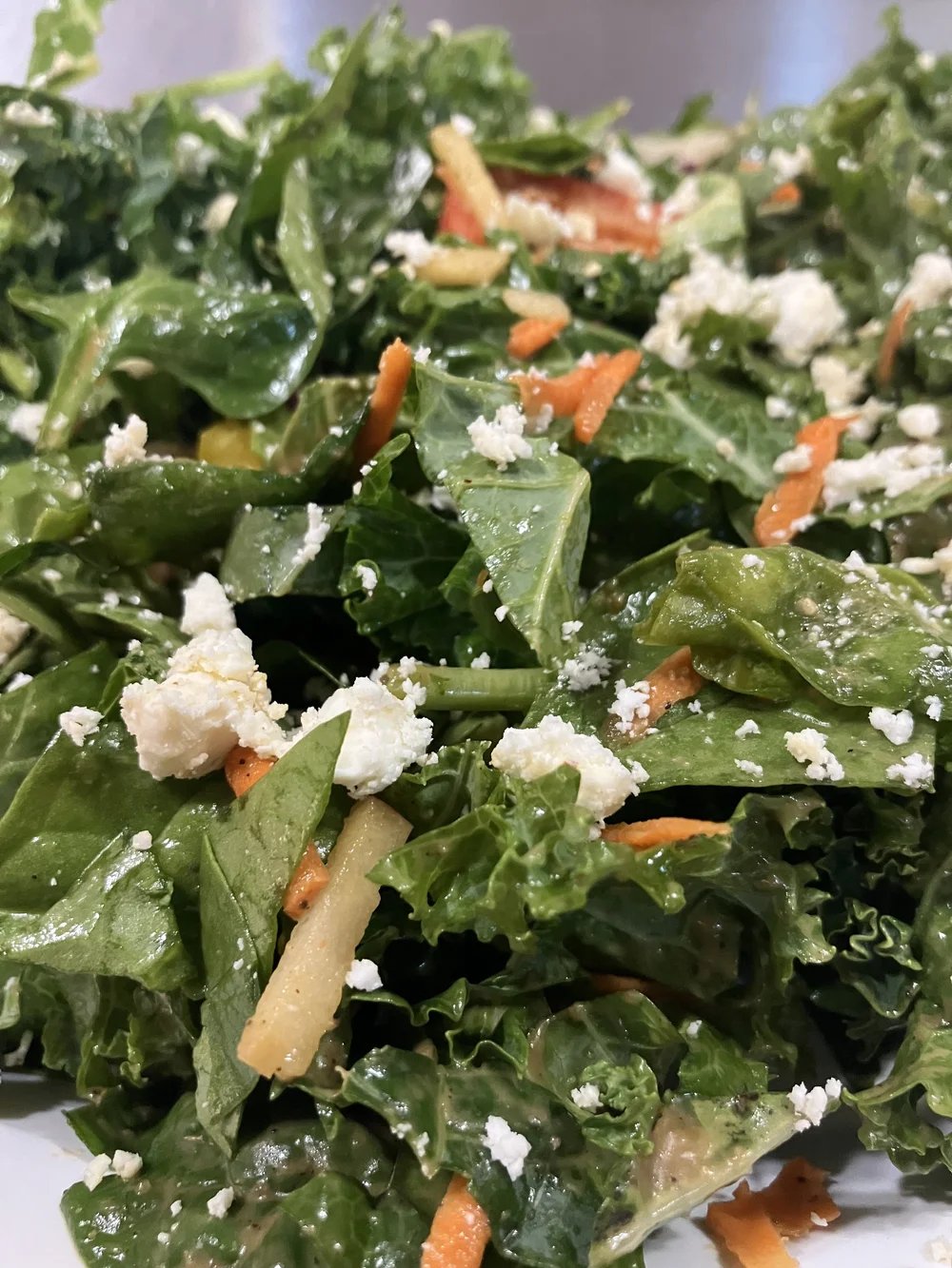 Kale and spinach salad at Red River Rockhouse