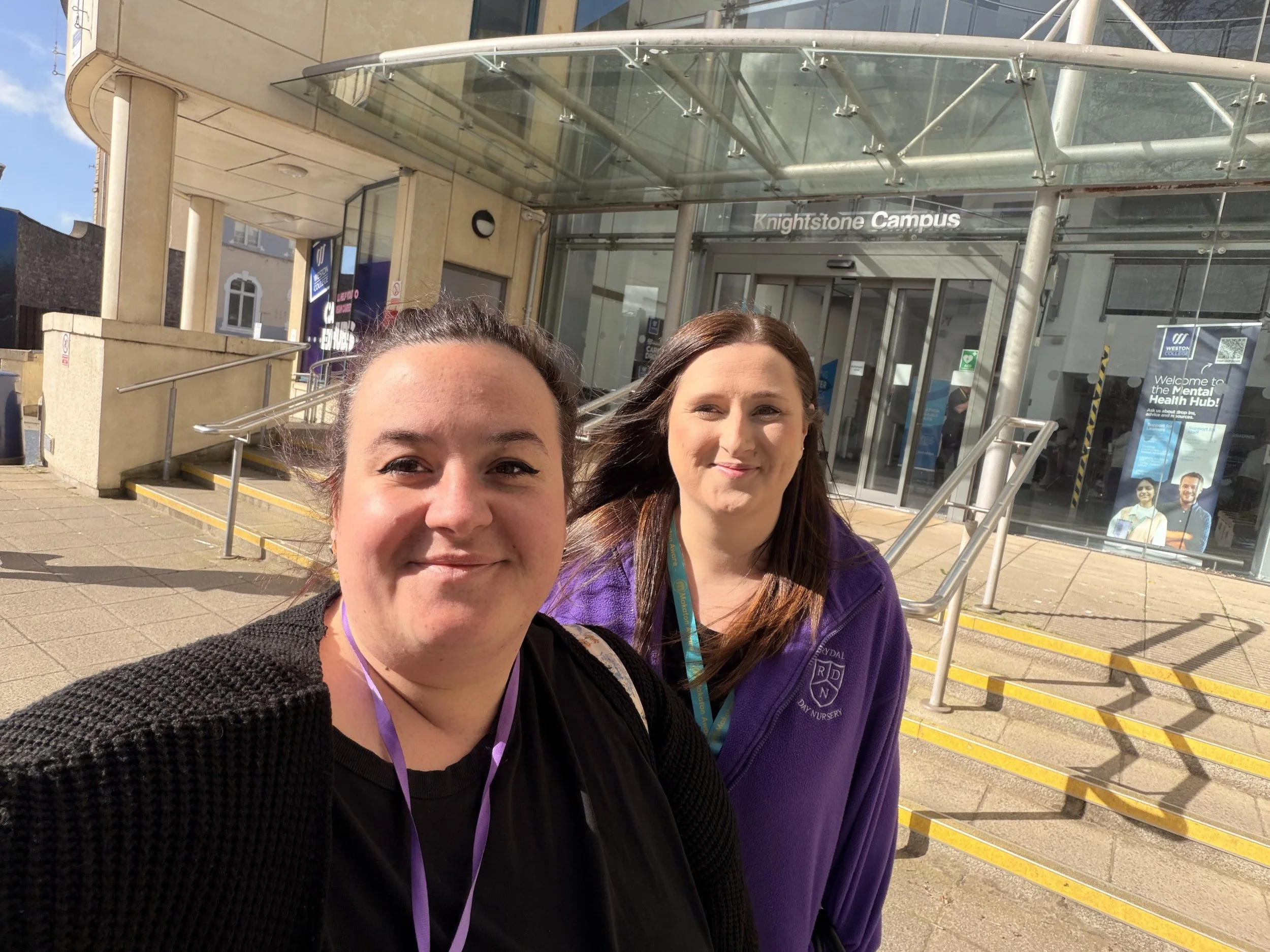 Members of the Rydal Day Nursery team at a Knightstone Campus careers event