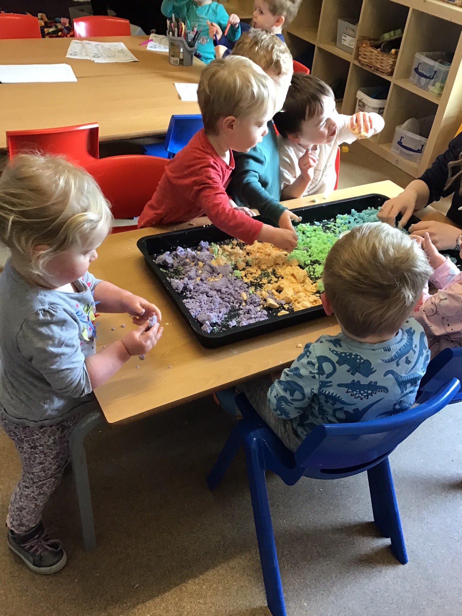 Children enjoying building and construction play at Rydal Day Nursery
