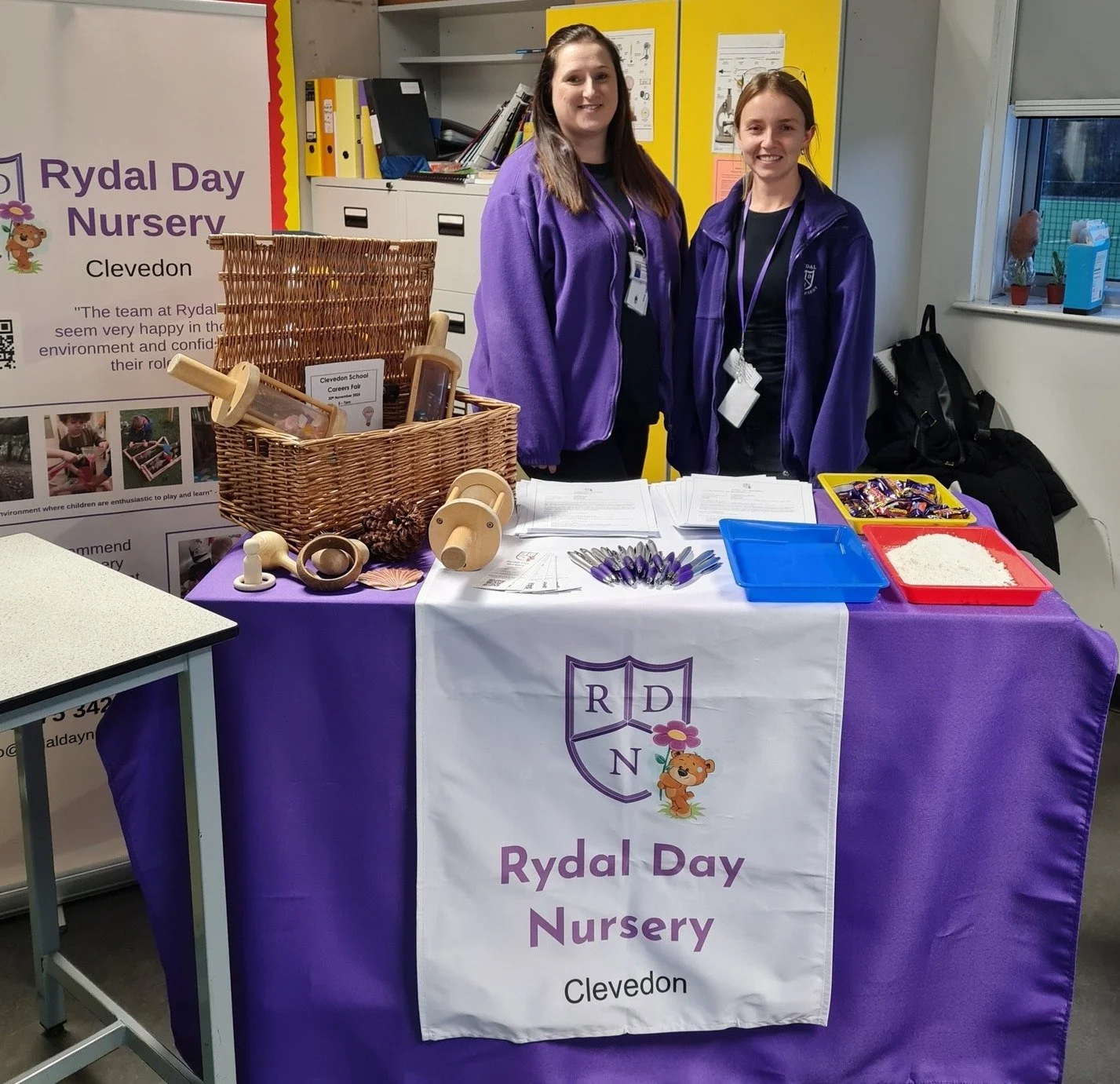 Rydal Day Nursery team members sharing careers information
