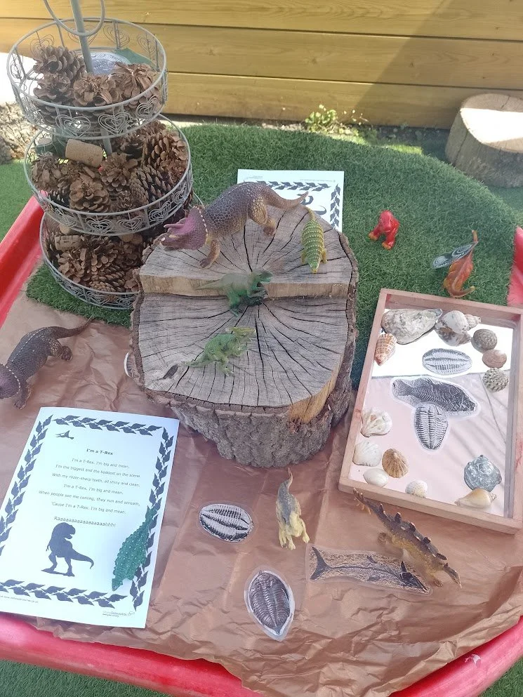 Dinosaur fossil discovery activity at Rydal Day Nursery