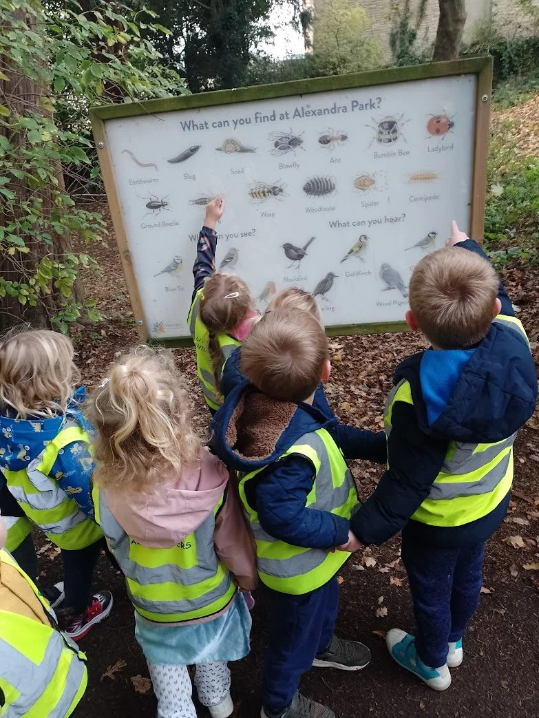 Children from Rydal Day Nursery exploring Alexandra Park